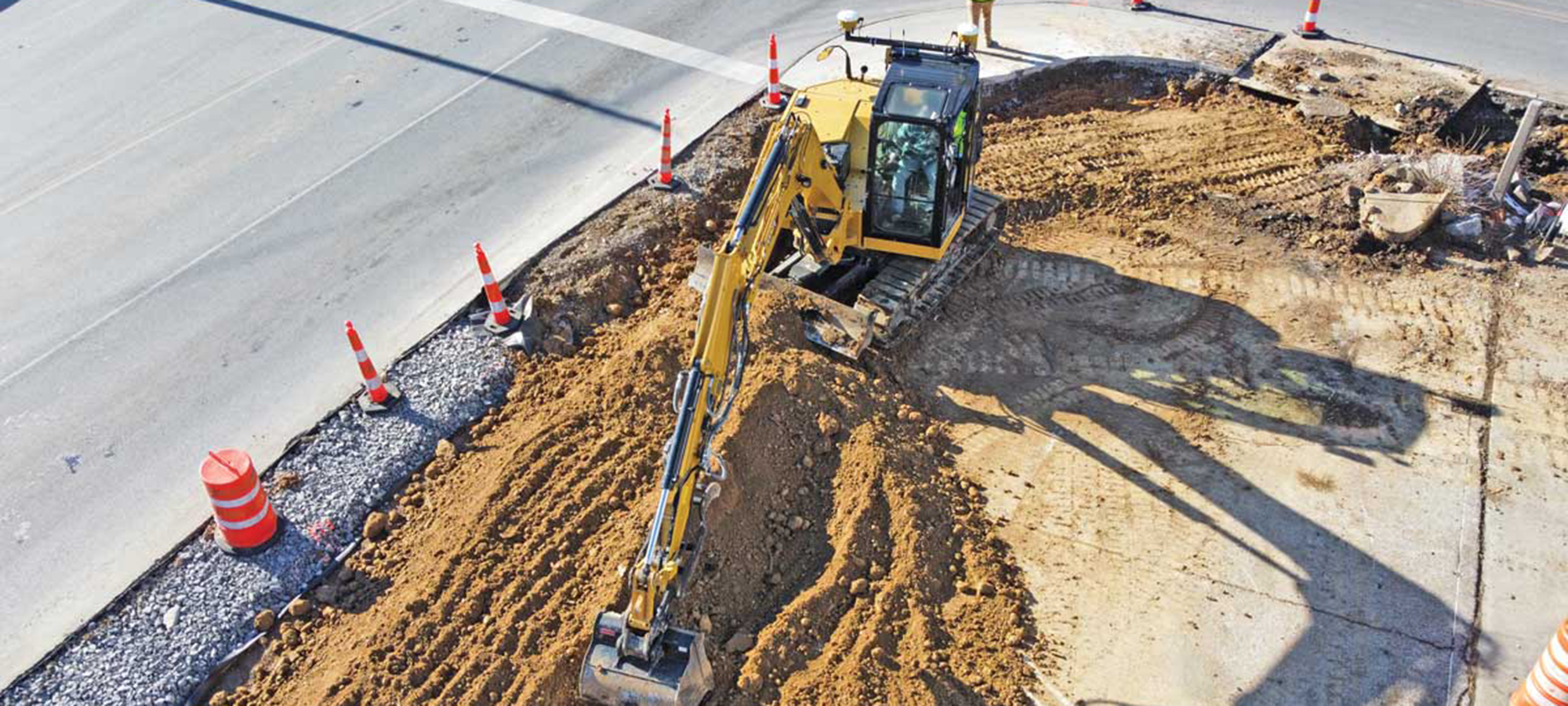 machine digging in the dirt