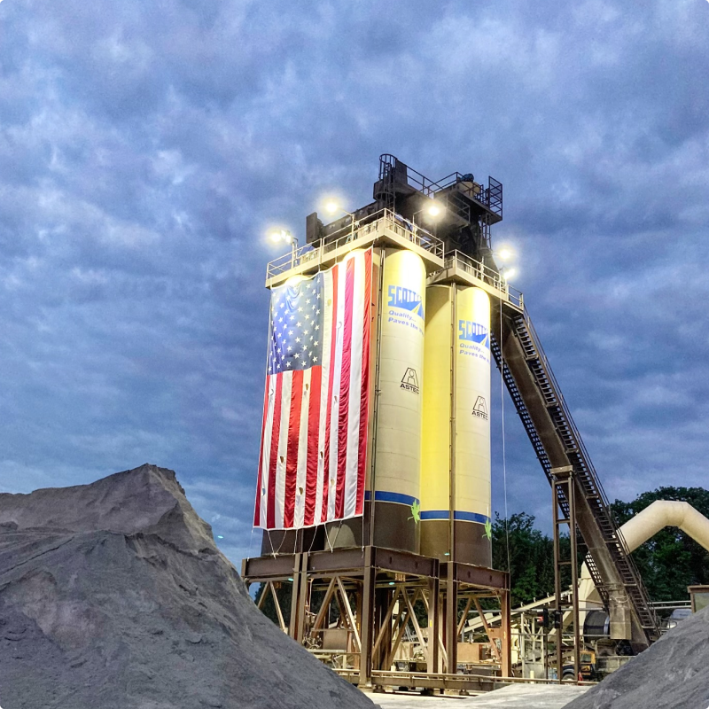 Scotty tank with flag of america